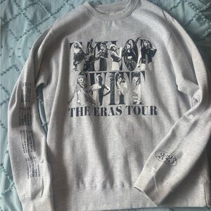AUTHENTIC Taylor Swift The Eras Tour Heather Gray Crewneck Sweatshirt 2023